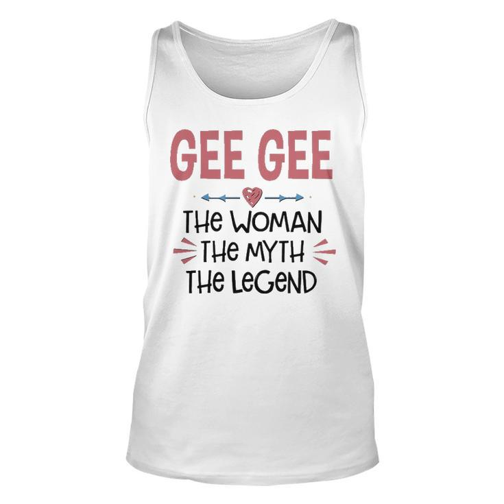 Gee Gee Grandma Gift   Gee Gee The Woman The Myth The Legend V2 Unisex Tank Top