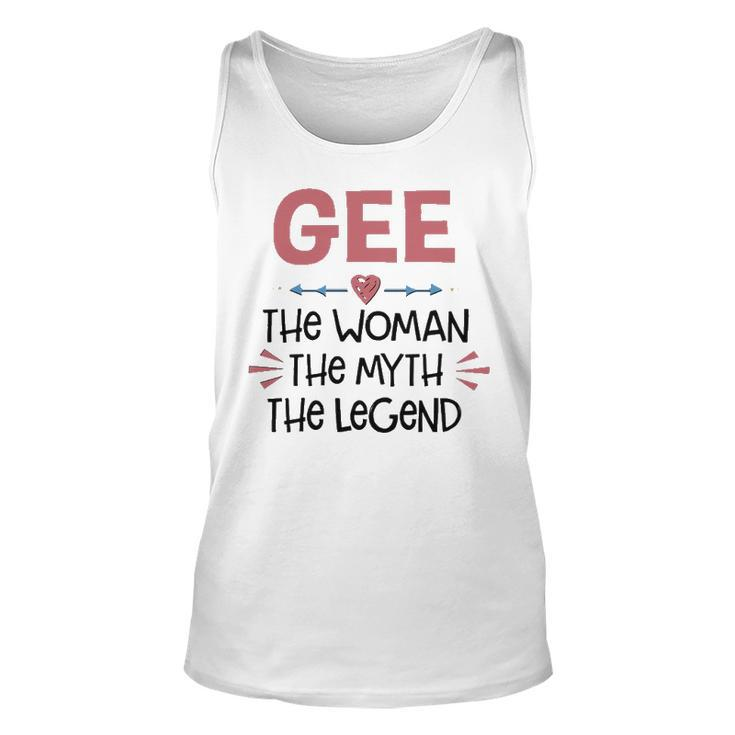 Gee Grandma Gift   Gee The Woman The Myth The Legend Unisex Tank Top