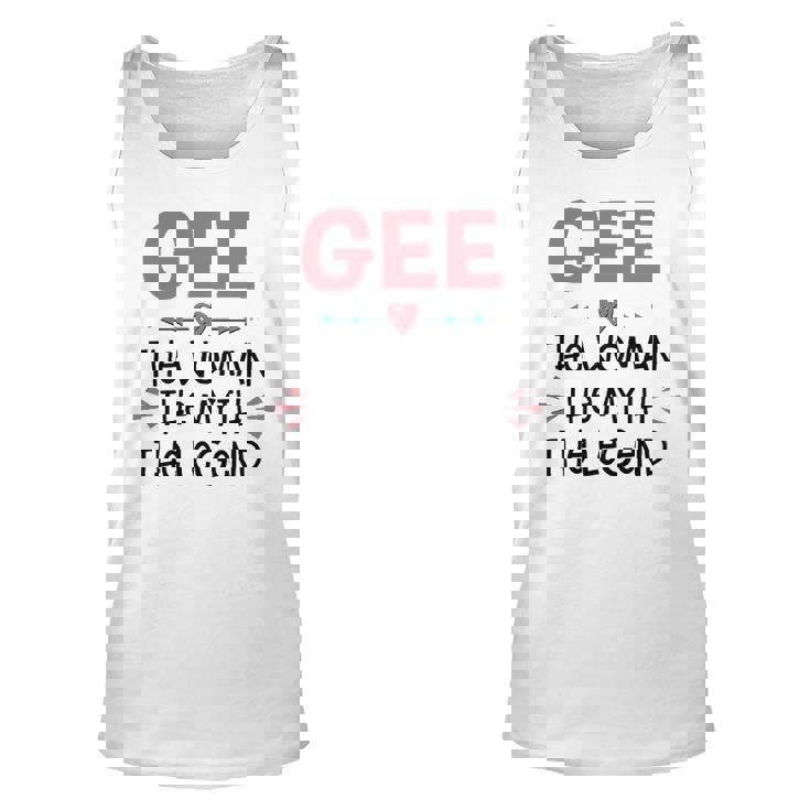 Gee Grandma Gift   Gee The Woman The Myth The Legend Unisex Tank Top