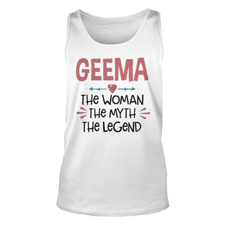 Geema Grandma Gift   Geema The Woman The Myth The Legend Unisex Tank Top