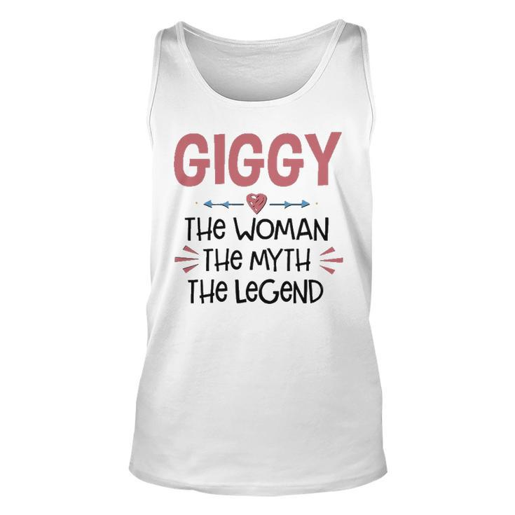 Giggy Grandma Gift   Giggy The Woman The Myth The Legend Unisex Tank Top