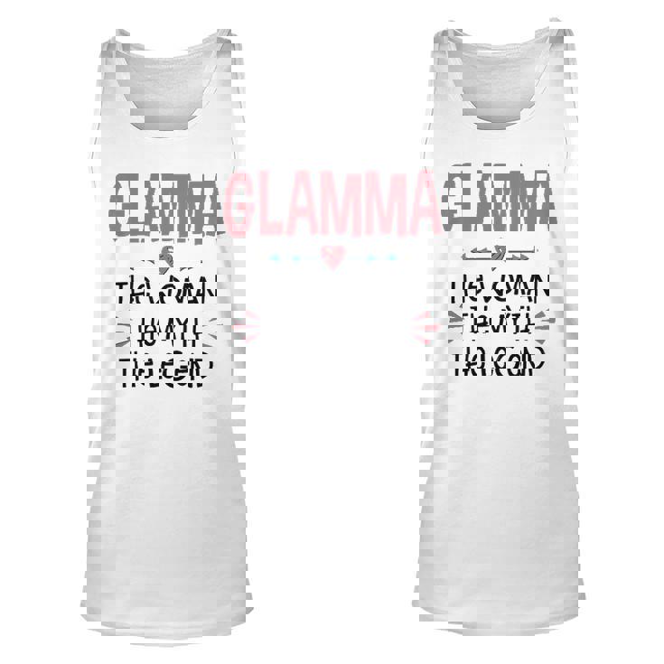 Glamma Grandma Gift   Glamma The Woman The Myth The Legend Unisex Tank Top