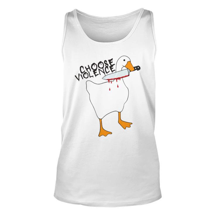 Goose With Knife Sticker Goose Sticker Funny Quotes Funny Animal Stickerspeace Was Never An Option Unisex Tank Top