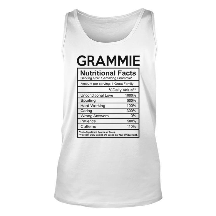 Grammie Grandma Gift   Grammie Nutritional Facts Unisex Tank Top