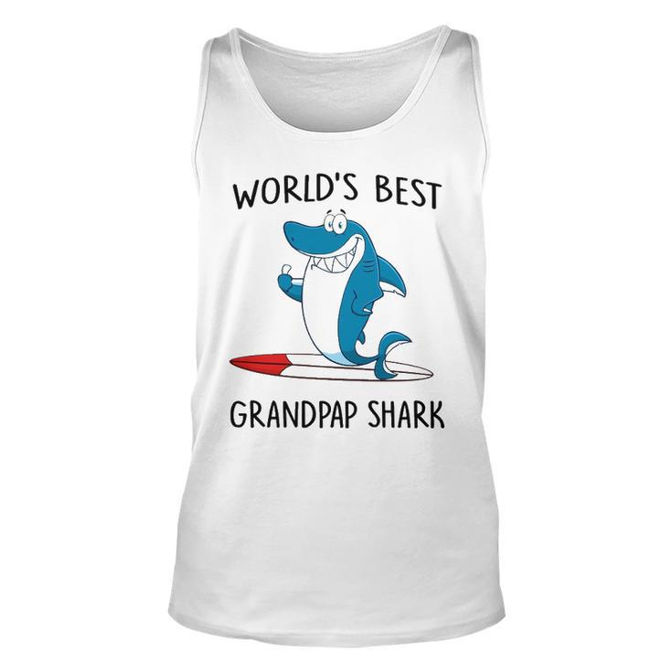 Grandpap Grandpa Gift   Worlds Best Grandpap Shark Unisex Tank Top