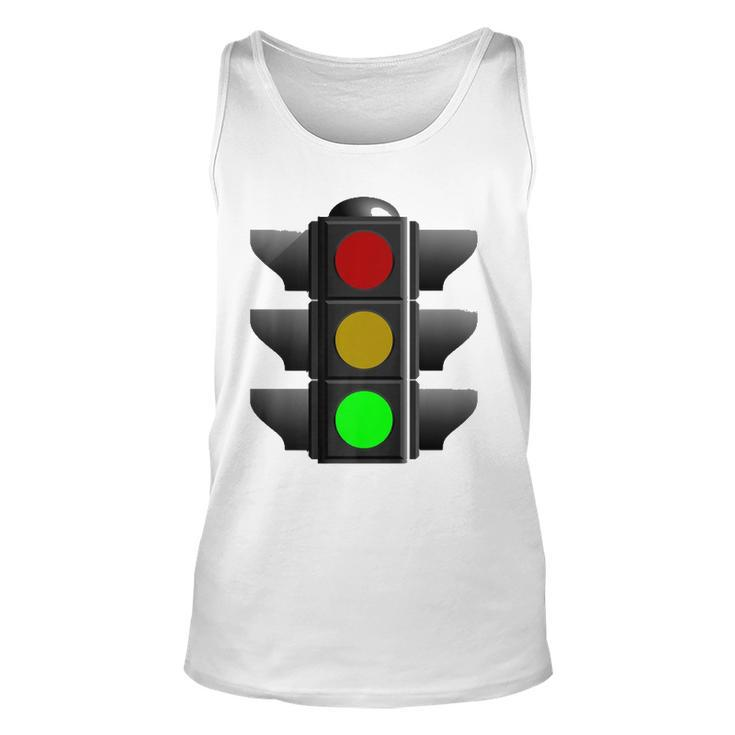 Green Traffic Light Signal Stop Caution Go Unisex Tank Top