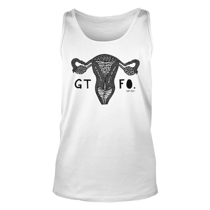 Gtfo Uterus  Black Print Perfect Gift Unisex Tank Top