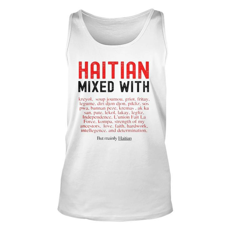 Haitian Mixed With Kreyol Griot But Mainly Haitian Unisex Tank Top