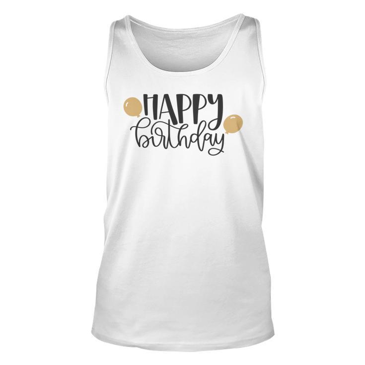 Happy Beautiful Birthday With Balloons Unisex Tank Top