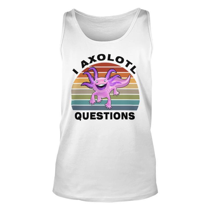 I Axlotl Questions Cute Axlotl V3 Unisex Tank Top