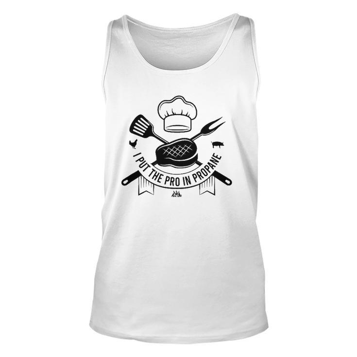 I Put The Pro In Propane Funny Bbq Pitmaster Gas Grilling Unisex Tank Top