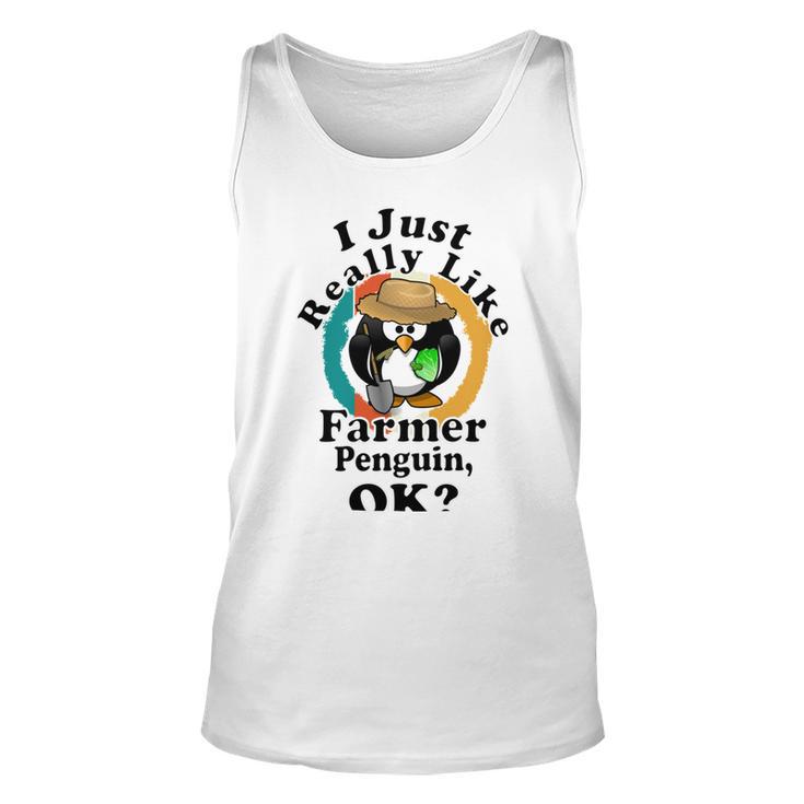 I Really Like Farmer Penguin Ok Unisex Tank Top