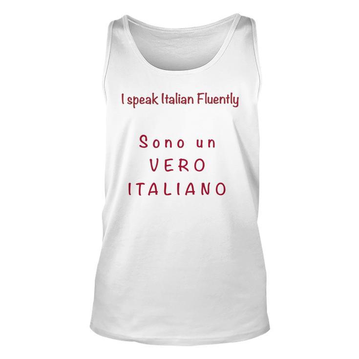 I Speak Italian Fluentlylanguage Italian Unisex Tank Top