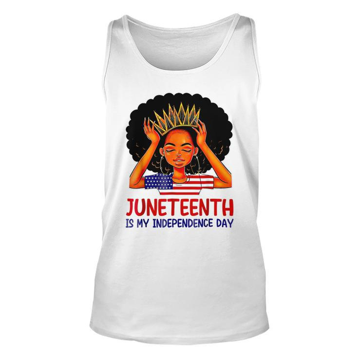 Is My Independence Day 4Th July Black Afro Flag Juneteenth T-Shirt Unisex Tank Top