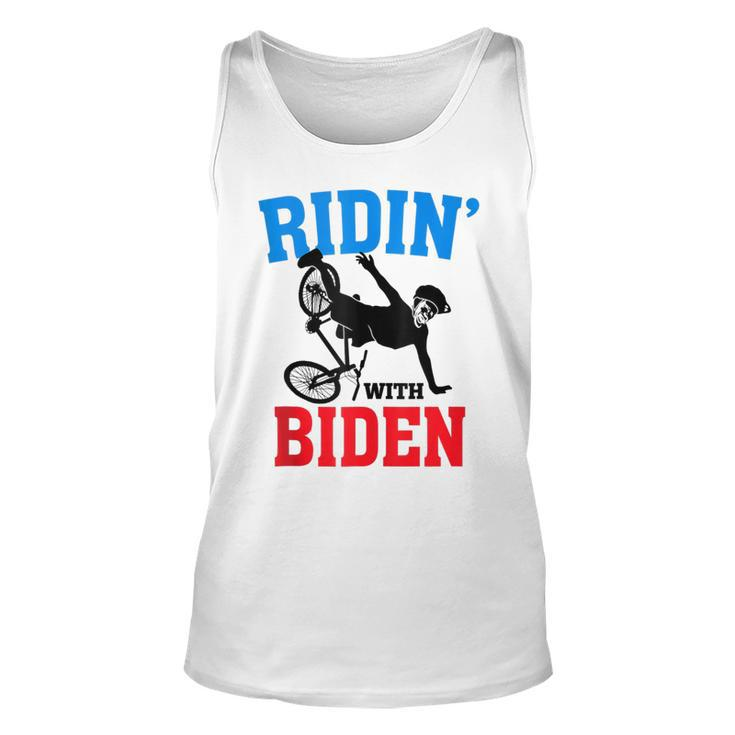 Joe Biden Falling With Biden Funny Ridin With Biden  V3 Unisex Tank Top