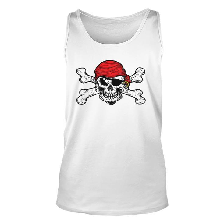 Jolly Roger Pirate Skull And Crossbones Flag Unisex Tank Top