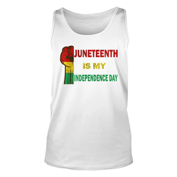 Juneteenth Is My Independence Day For Women Men Kids Vintage   Unisex Tank Top