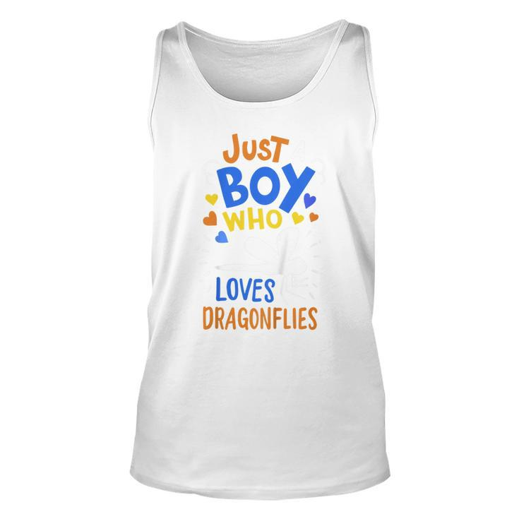 Kids Dragonfly Just A Boy Who Loves Dragonflies Gift  Unisex Tank Top