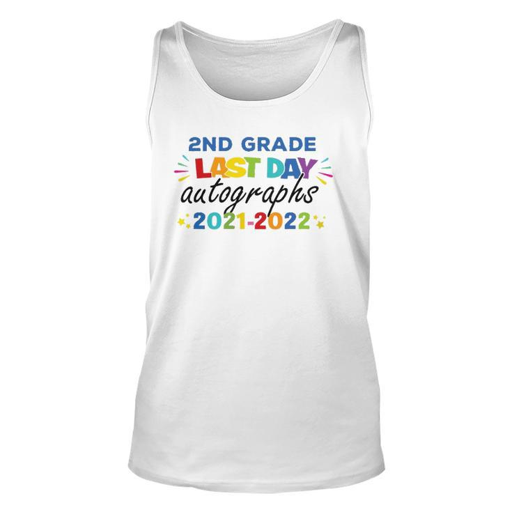 Last Day Autographs For 2Nd Grade Kids And Teachers 2022 Education Tank Top