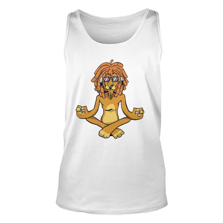Lion Doing Meditation - Funny Yoga Unisex Tank Top