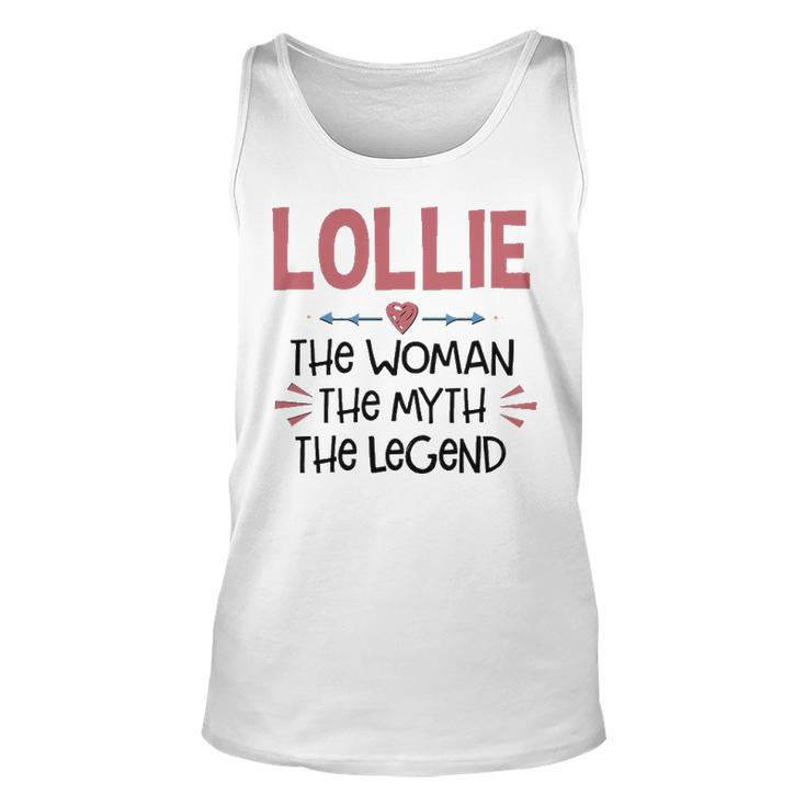Lollie Grandma Gift   Lollie The Woman The Myth The Legend Unisex Tank Top