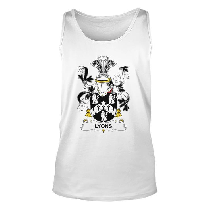 Lyons Coat Of Arms - Family Crest Unisex Tank Top