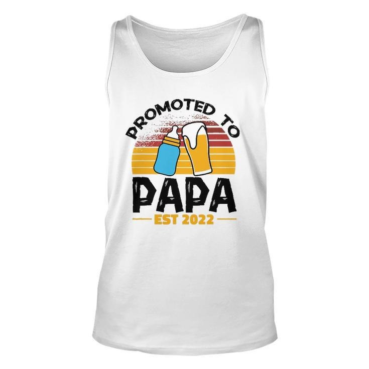 Mens First Time Grandpa Promoted To Papa 2022 Ver2 Unisex Tank Top