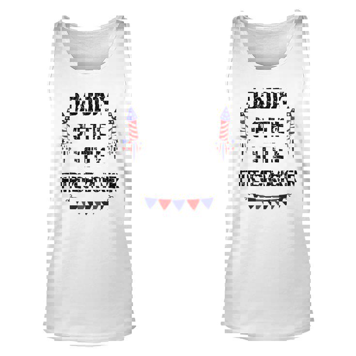 Mens Mens 4Th Of July Dad Daddy Of The Little Firecracker Gifts   Unisex Tank Top