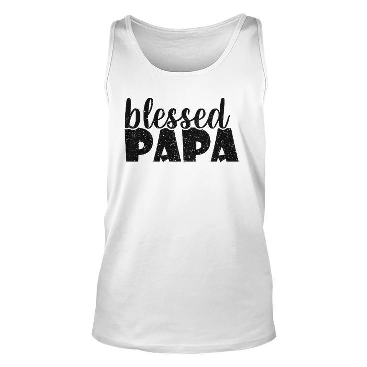 Mens Papa Grandpa  Proud New Dad Blessed Papa Fathers Day Unisex Tank Top