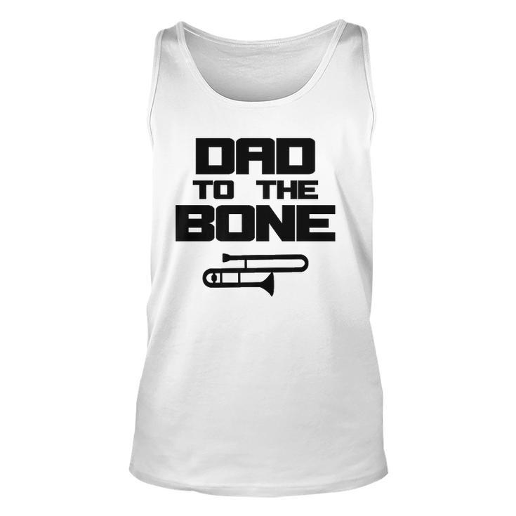 Mens School Marching Band Parent Funny Trombone Dad  Unisex Tank Top