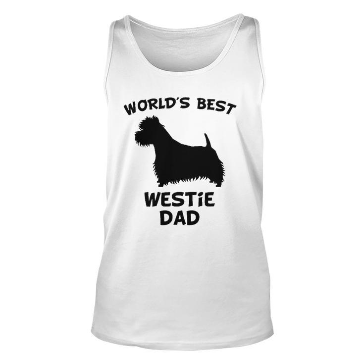 Mens Worlds Best Westie Dad Dog Owner Unisex Tank Top