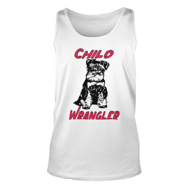 Miniature Schnauzer At Home Child Wrangler Multi Tasking Dog Unisex Tank Top