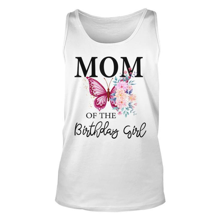 Mom 1St First Birthday Matching Family Butterfly Floral  Unisex Tank Top
