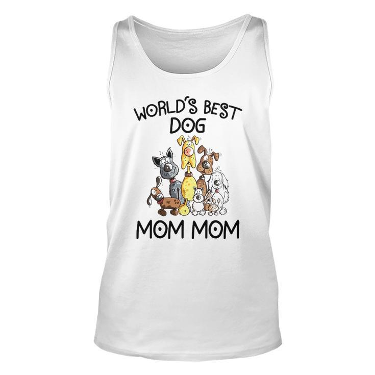 Mom Mom Grandma Gift   Worlds Best Dog Mom Mom Unisex Tank Top
