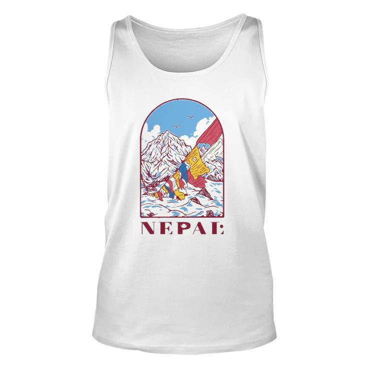 Nepal Himalayan Mountain Prayer Flags Unisex Tank Top