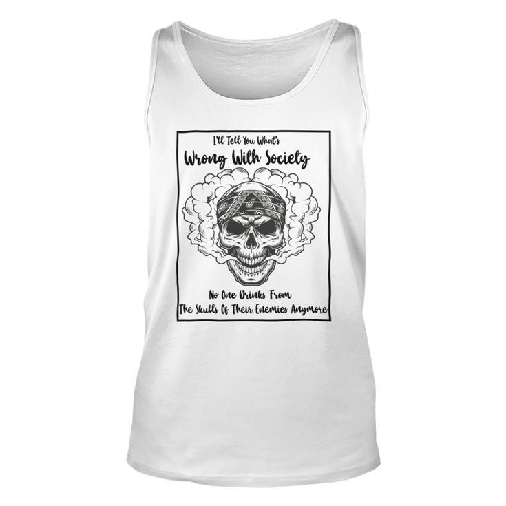 Official  Wrong Society  Drink From The Skull Of Your Enemies   Unisex Tank Top