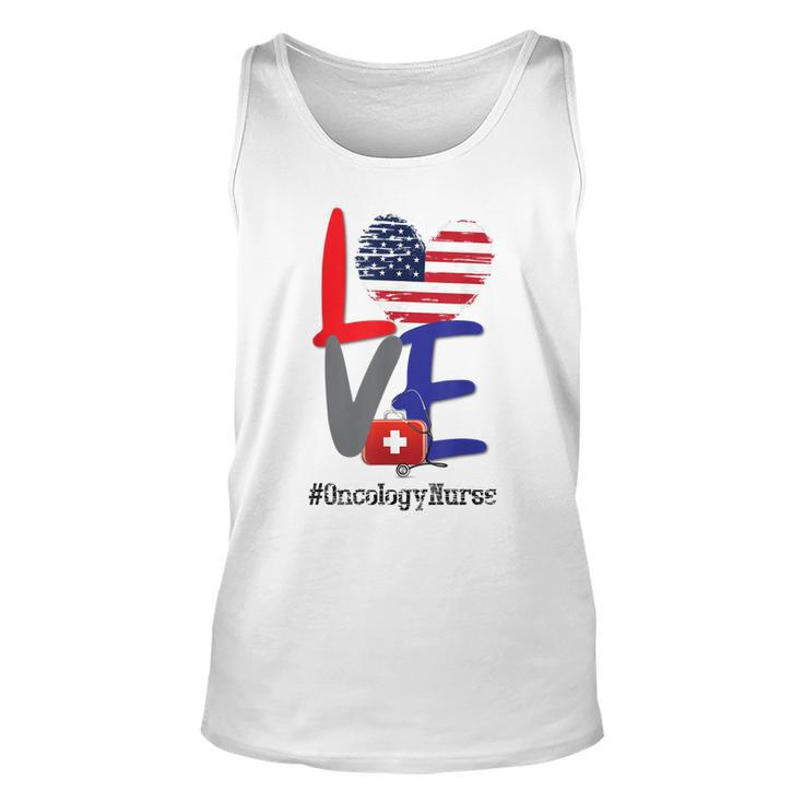 Oncology Nurse Rn 4Th Of July Independence Day American Flag  Unisex Tank Top