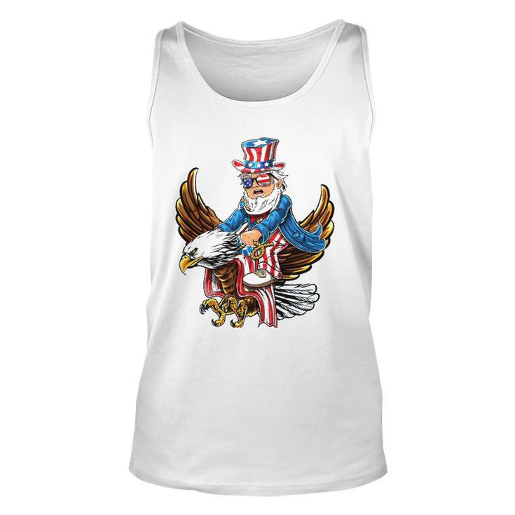 Patriotic Uncle Sam Bald Eagle 4Th Of July American Flag Boy Tank Top