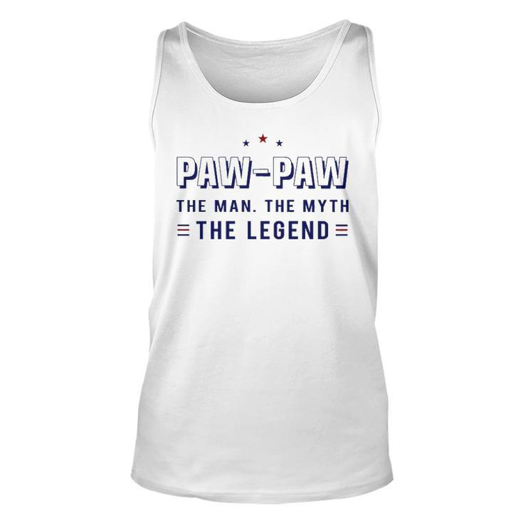 Paw Paw Grandpa Gift   Paw Paw The Man The Myth The Legend V3 Unisex Tank Top