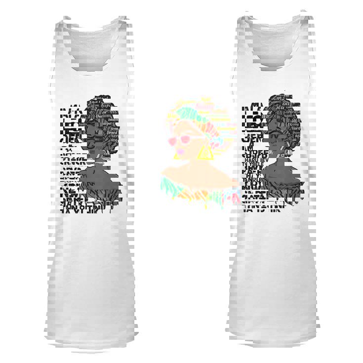 Proud Afro Leo Queen July August Birthday Leo Zodiac Sign Unisex Tank Top