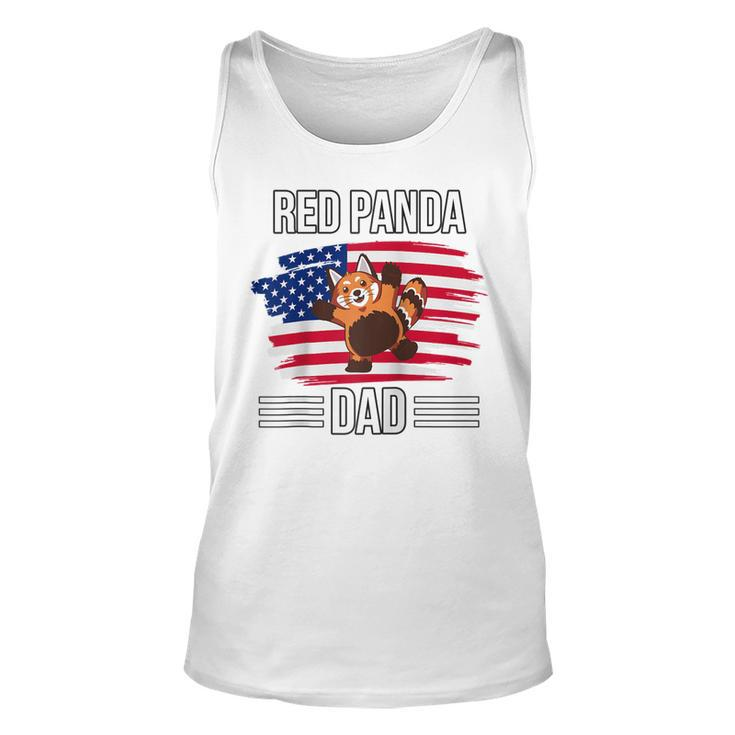 Red Panda Us Flag 4Th Of July Fathers Day Red Panda Dad  Unisex Tank Top