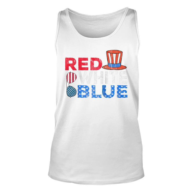 Red White Blue American Flag 4Th Of July Funny Gift Mom Dad  Unisex Tank Top