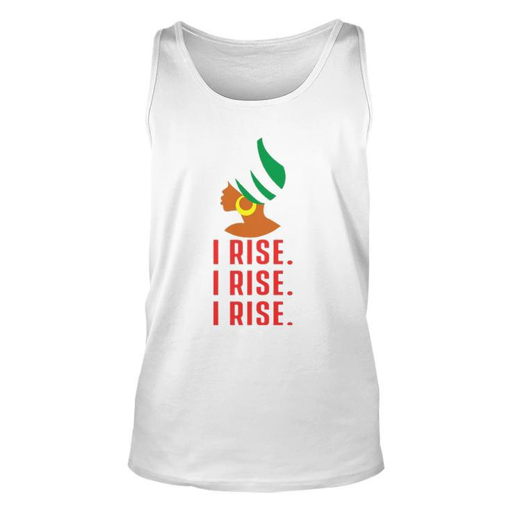 Womens I Rise Black Woman Cute Girl Strong African American Tank Top