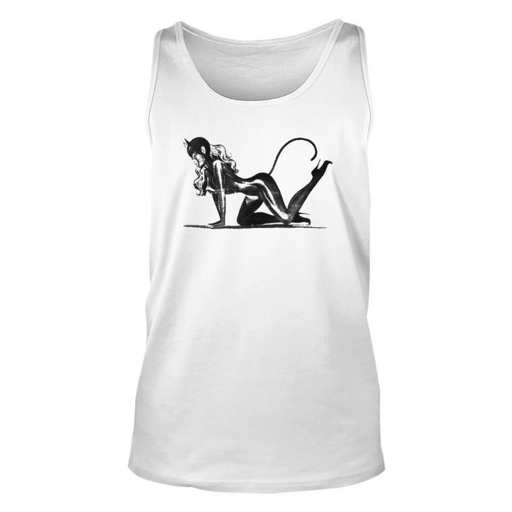 Sexy Catsuit Latex Black Cat Costume Cosplay Pin Up Girl  Unisex Tank Top