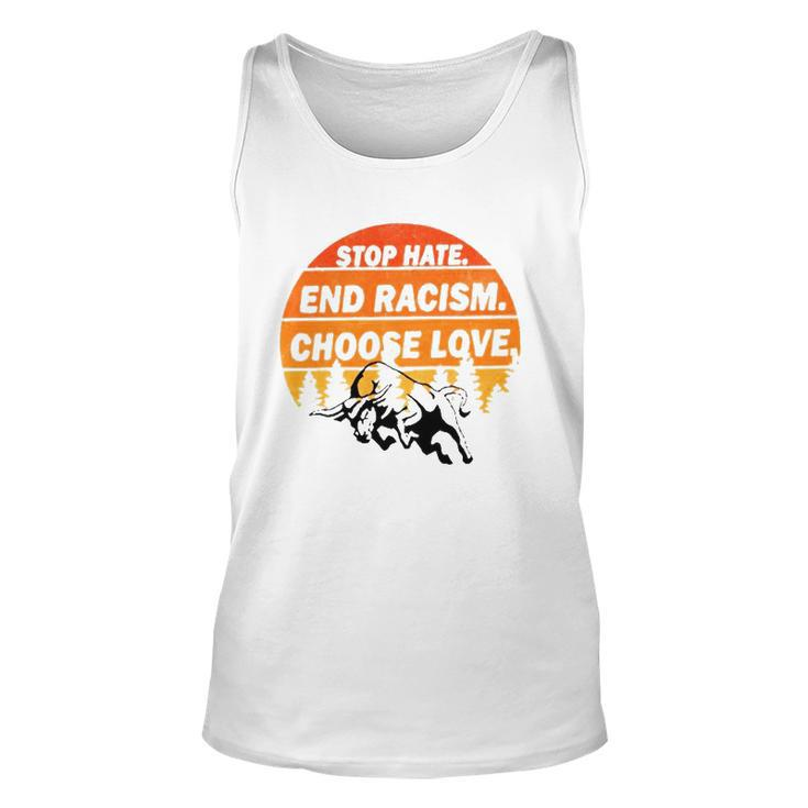 Stop Hate End Racism Choose Love Buffalo Version Unisex Tank Top