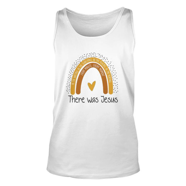 There Was Jesus Polka Dot Boho Rainbow Christian Easter Day Unisex Tank Top