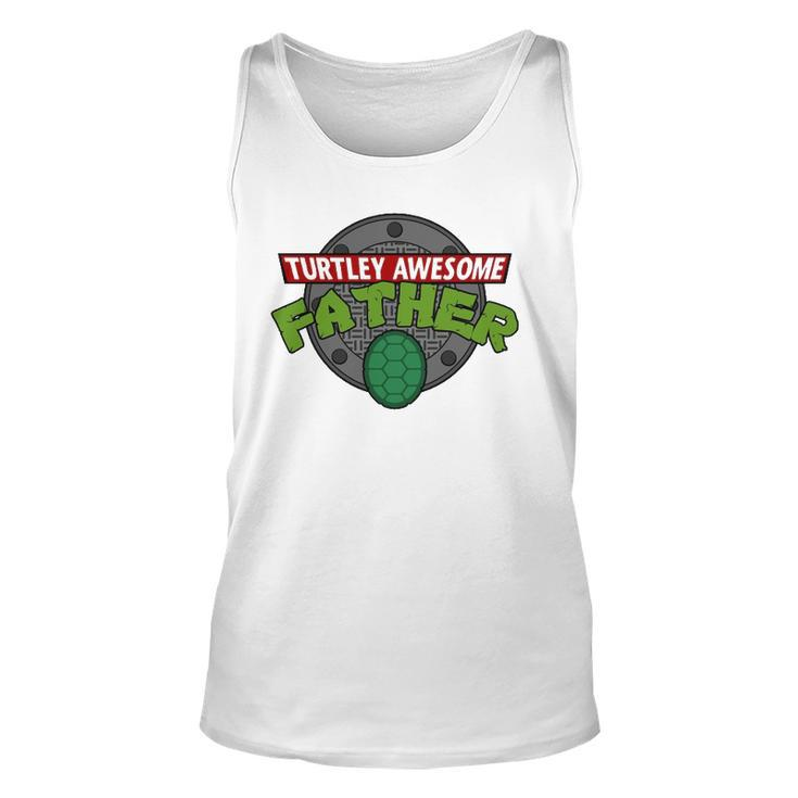 Turtley Awesome Father Awesome Fathers Day Essential Unisex Tank Top