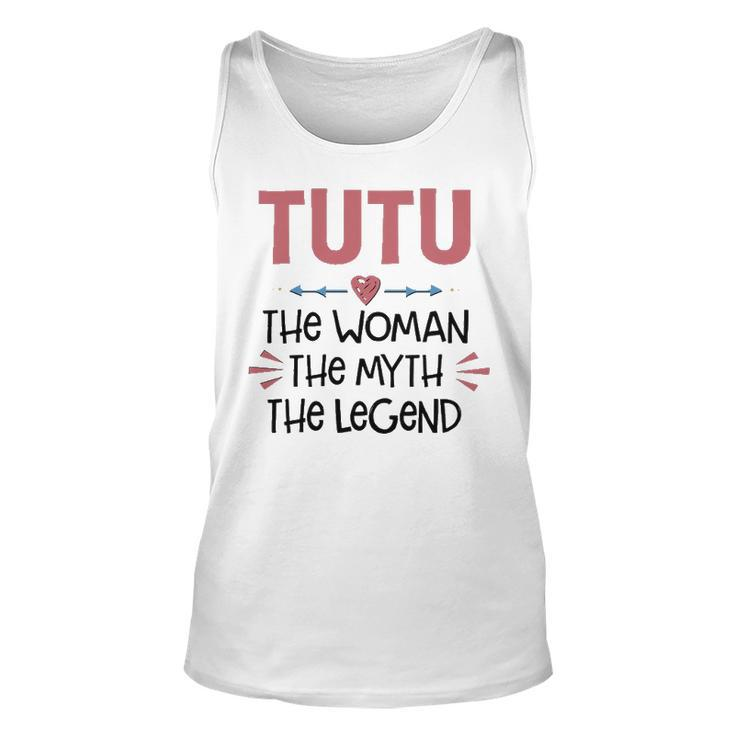 Tutu Grandma Gift   Tutu The Woman The Myth The Legend Unisex Tank Top