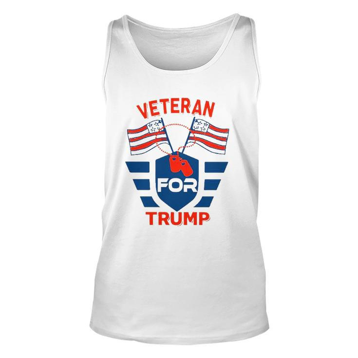 Veteran For Trump Flag Happy July 4Th Unisex Tank Top
