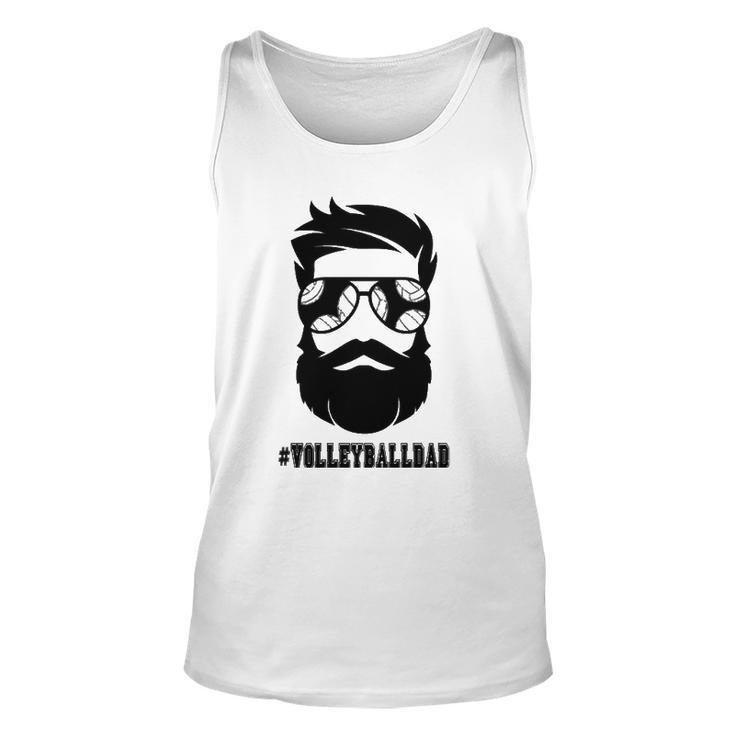 Volleyball Dad With Beard And Cool Sunglasses  Unisex Tank Top